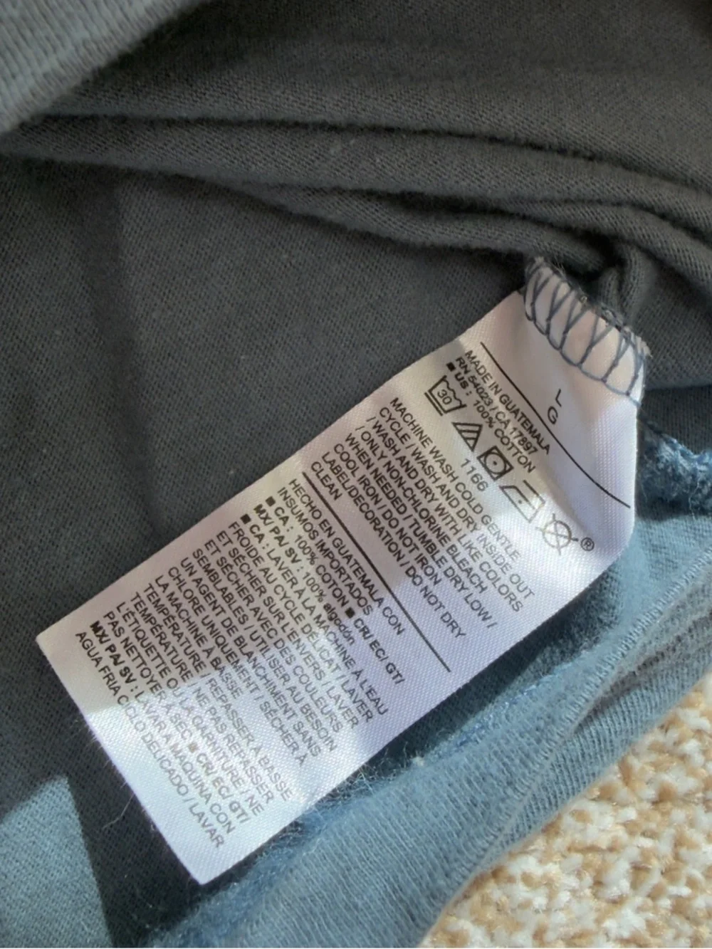 4/$20 Old Navy Emerald Bay Mountain Graphic Tee Blue Large Coastal Hiking